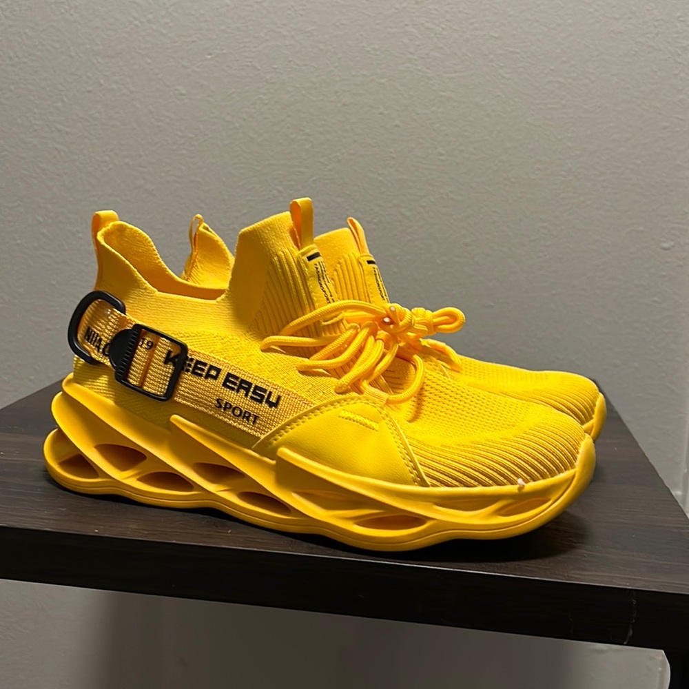 Bright yellow sneaker